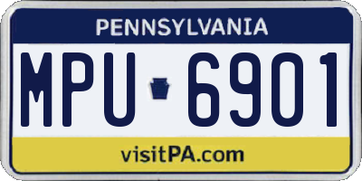 PA license plate MPU6901