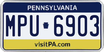 PA license plate MPU6903
