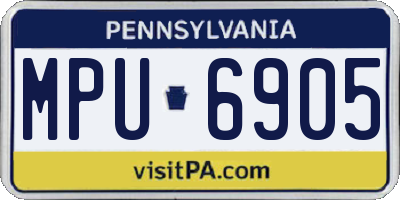 PA license plate MPU6905