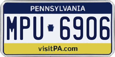 PA license plate MPU6906