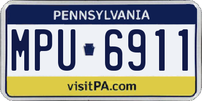 PA license plate MPU6911
