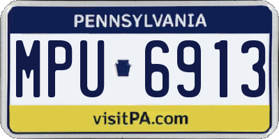 PA license plate MPU6913