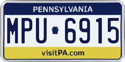 PA license plate MPU6915