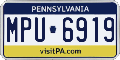 PA license plate MPU6919