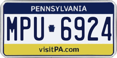 PA license plate MPU6924