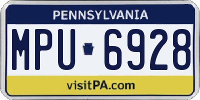 PA license plate MPU6928