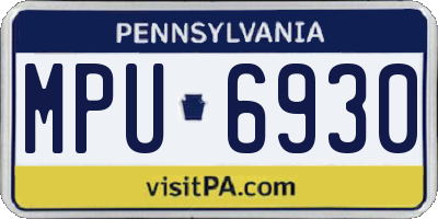 PA license plate MPU6930