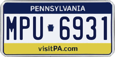 PA license plate MPU6931