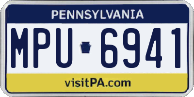 PA license plate MPU6941