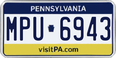PA license plate MPU6943