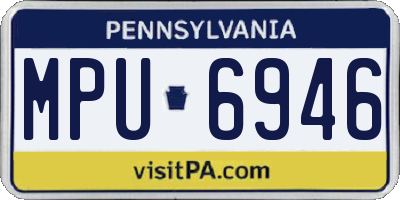 PA license plate MPU6946