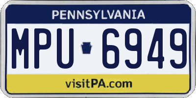 PA license plate MPU6949
