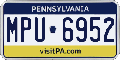 PA license plate MPU6952