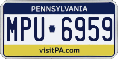 PA license plate MPU6959