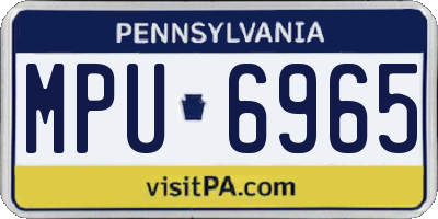 PA license plate MPU6965