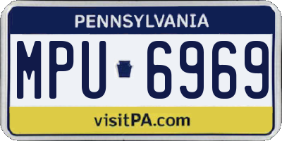 PA license plate MPU6969