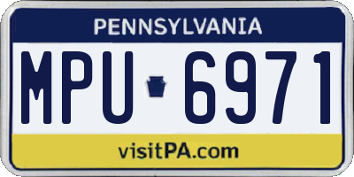 PA license plate MPU6971