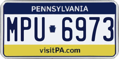PA license plate MPU6973