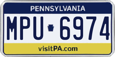 PA license plate MPU6974