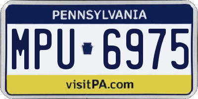 PA license plate MPU6975