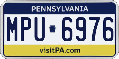 PA license plate MPU6976