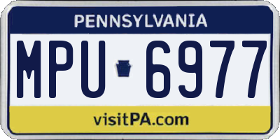 PA license plate MPU6977