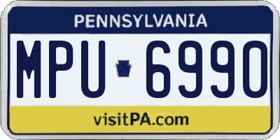 PA license plate MPU6990