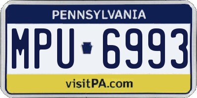 PA license plate MPU6993