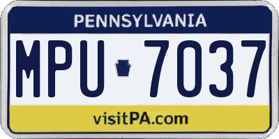 PA license plate MPU7037