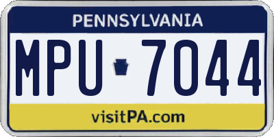 PA license plate MPU7044