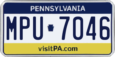 PA license plate MPU7046