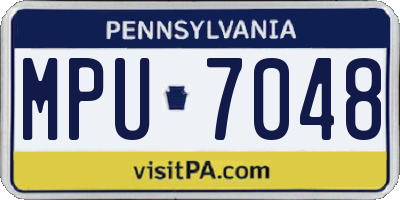 PA license plate MPU7048