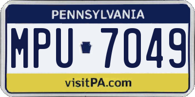 PA license plate MPU7049
