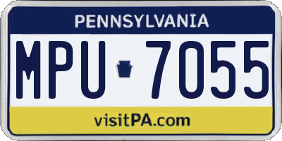 PA license plate MPU7055