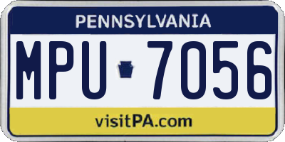 PA license plate MPU7056