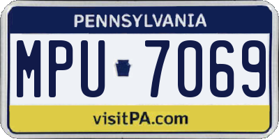 PA license plate MPU7069