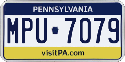 PA license plate MPU7079