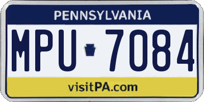 PA license plate MPU7084