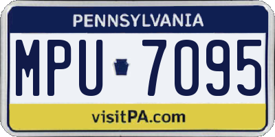 PA license plate MPU7095
