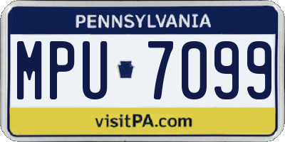 PA license plate MPU7099