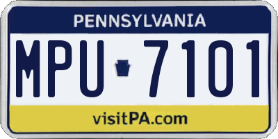 PA license plate MPU7101