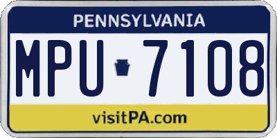 PA license plate MPU7108