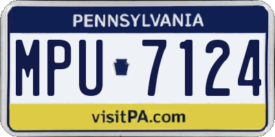 PA license plate MPU7124