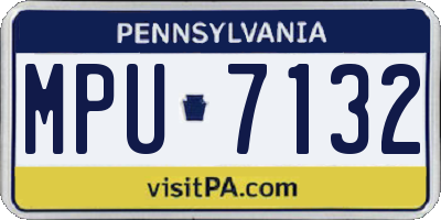 PA license plate MPU7132