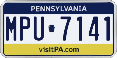 PA license plate MPU7141
