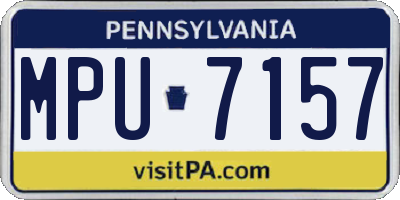 PA license plate MPU7157