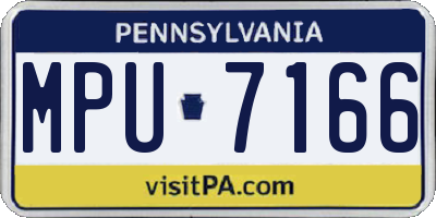 PA license plate MPU7166