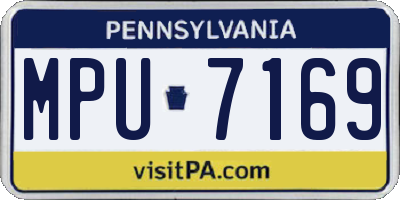 PA license plate MPU7169