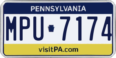 PA license plate MPU7174