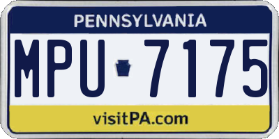 PA license plate MPU7175